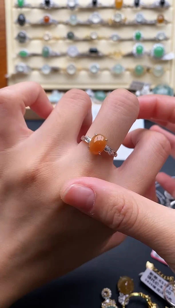 银S925镶嵌戒指翡翠55555555+2