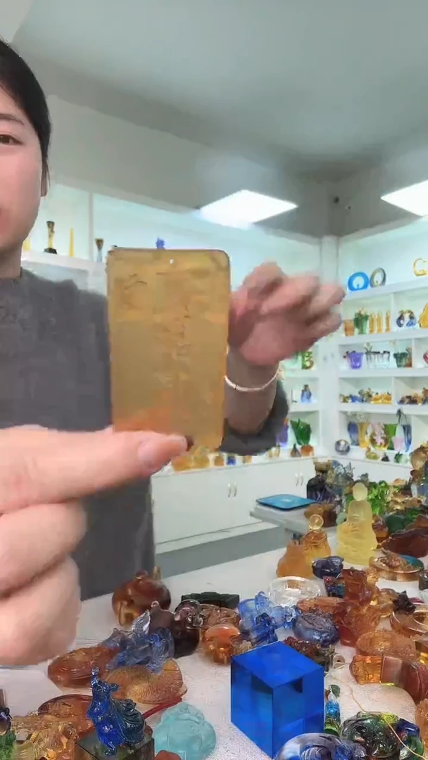 手工艺品琉璃有字牌