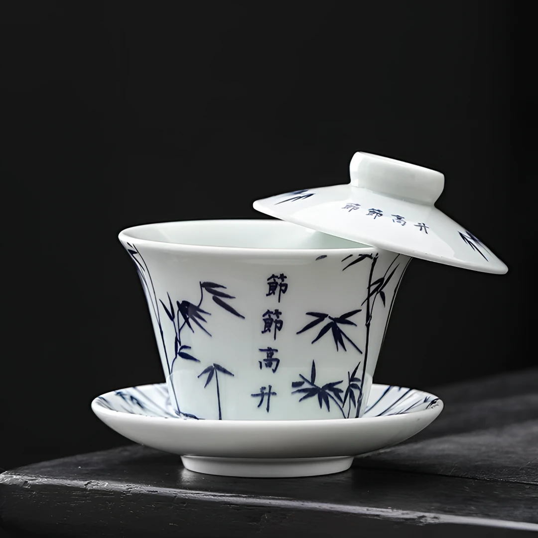 节节高升竹子悬停盖碗ZHZ092