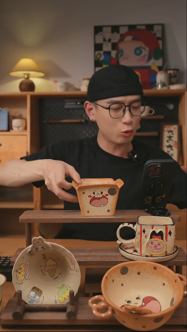 杯子景德镇可爱设计师款陶瓷