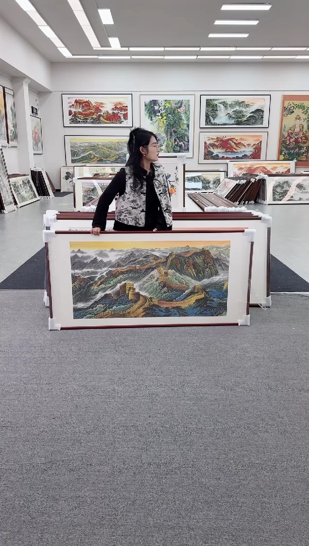 国画手绘  万里长城  172*62