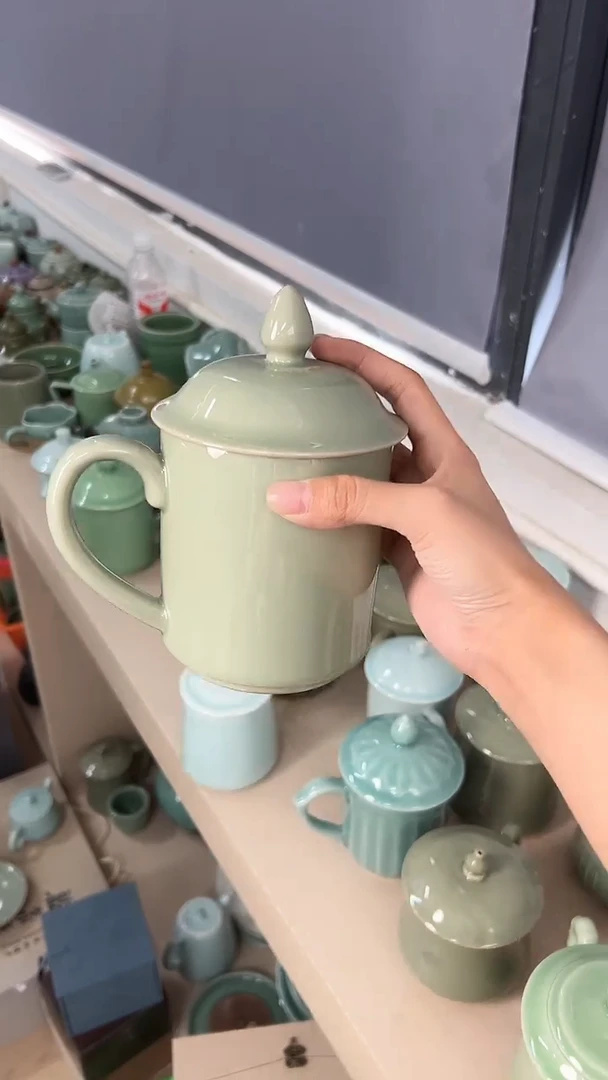 龙泉云间青瓷小米茶器