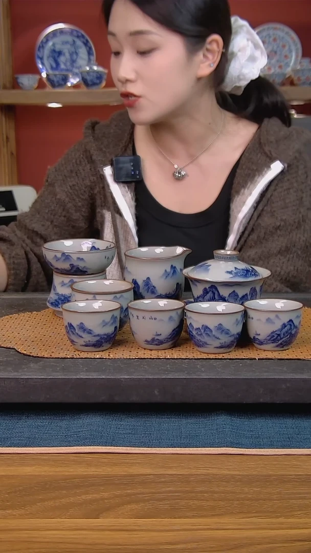 简装家用款8件套 老陶泥开片纹陶瓷茶具