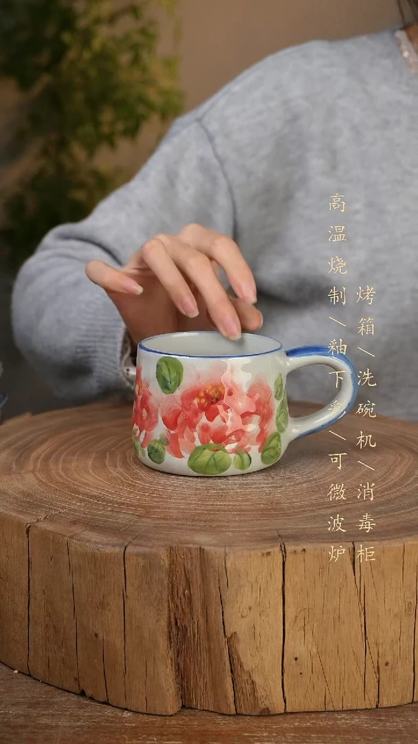 碗瓷景德镇手工手绘高温瓷釉下彩