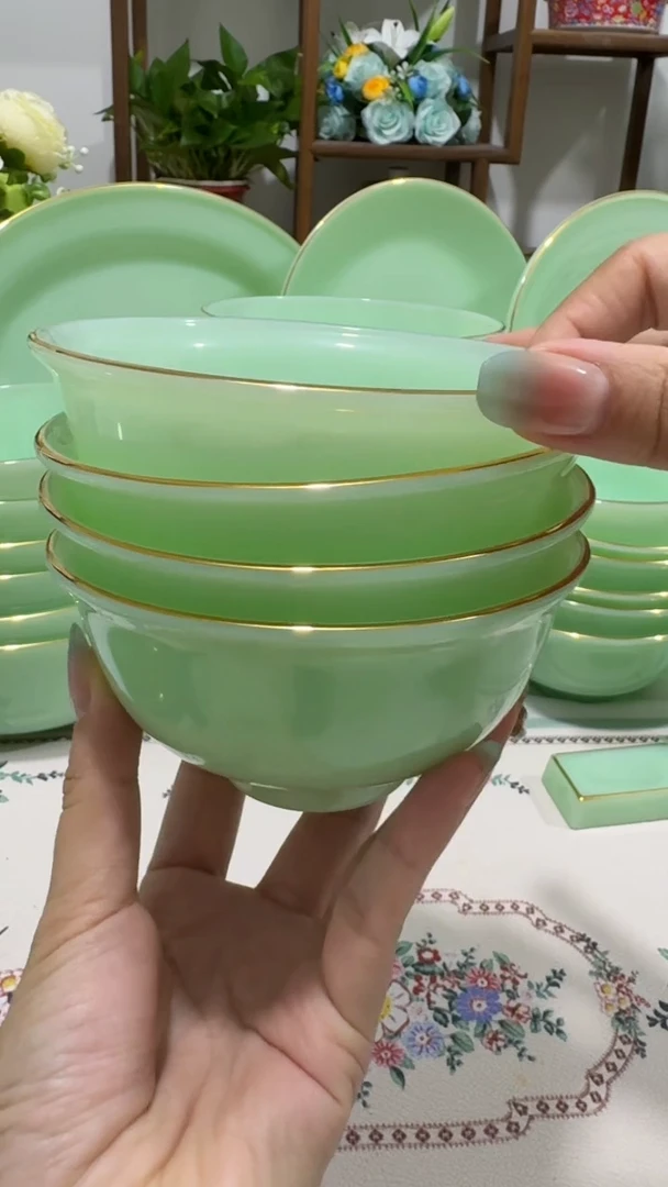4.5英寸玉瓷碗4个口径11.5厘米