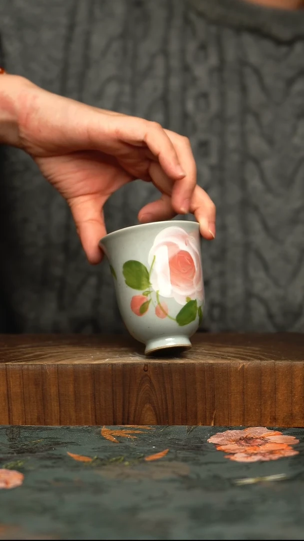 杯釉下彩手工手绘同款陶器