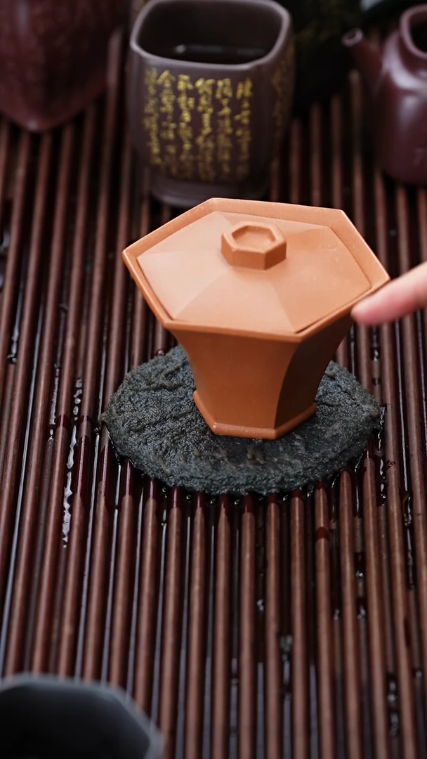 茶杯紫砂微瑕紫砂六方盖碗