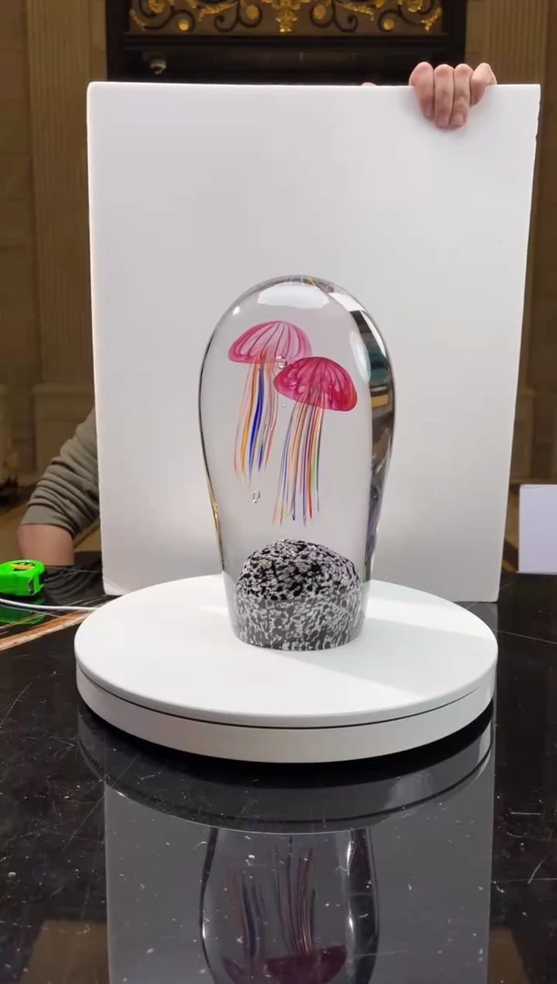 【闪购商品】茶宠AJ05483金红双头水母摆件