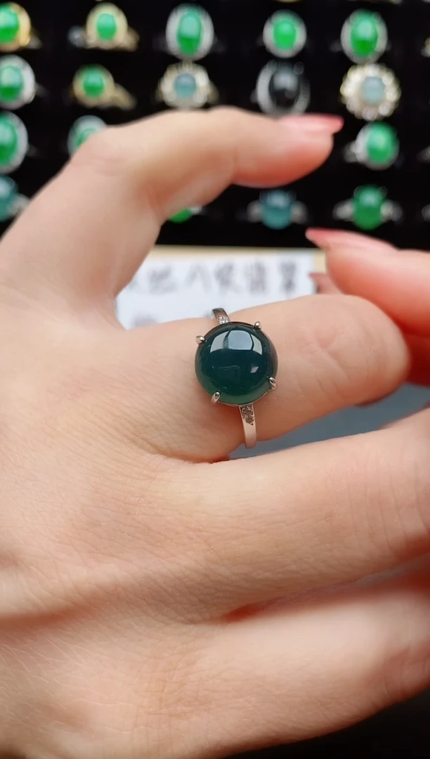 【闪购商品】翡翠戒指银S925镶嵌05800