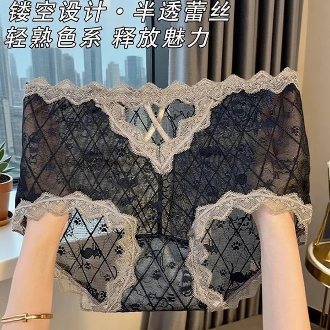 性感蕾丝内裤女无痕女生纯欲棉裆舒适透气收腹提臀女士短裤