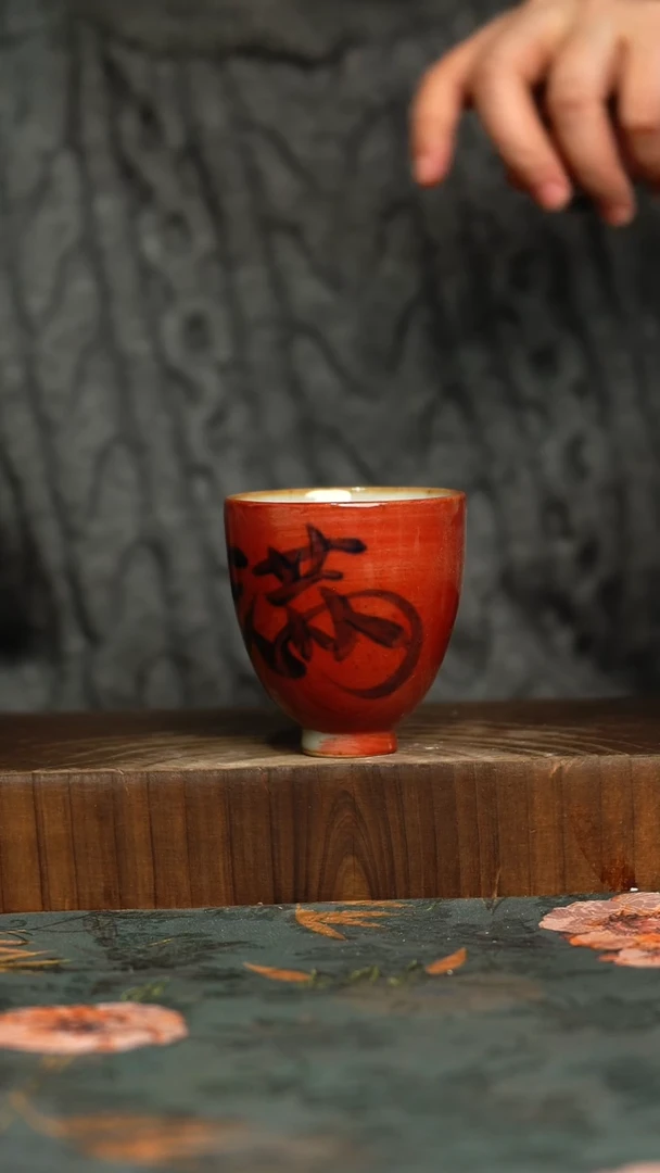 杯釉下彩手工手绘同款陶器