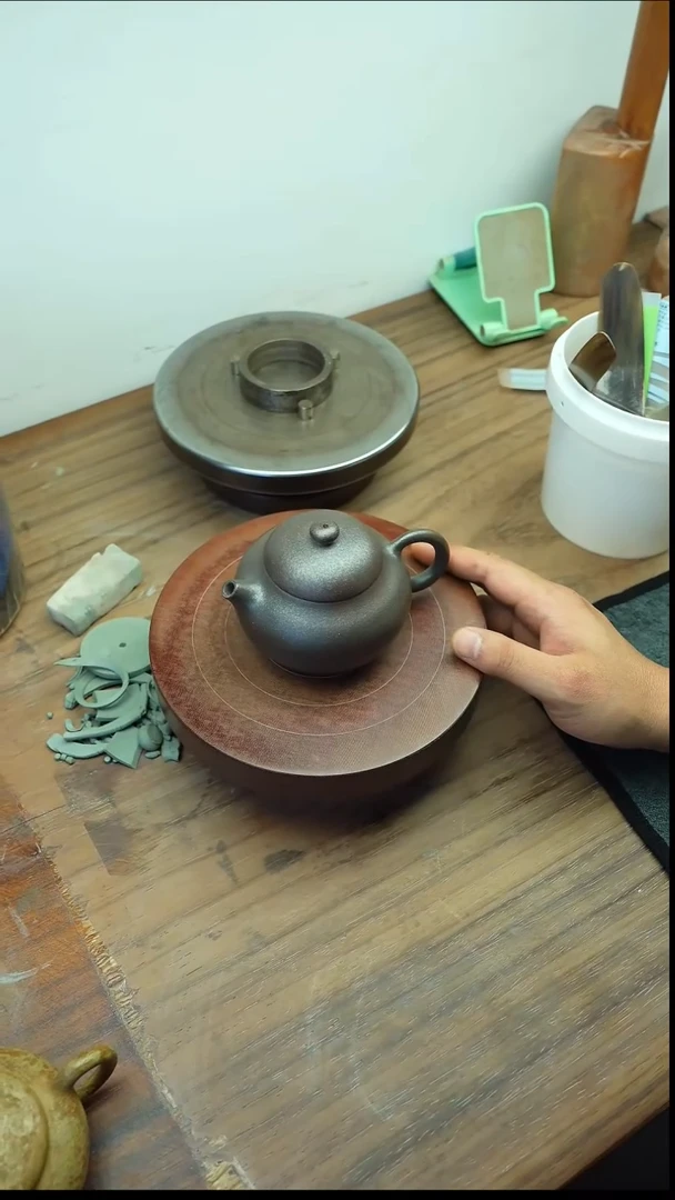 茶壶紫砂紫砂壶7 天青柴烧 文旦 200cc