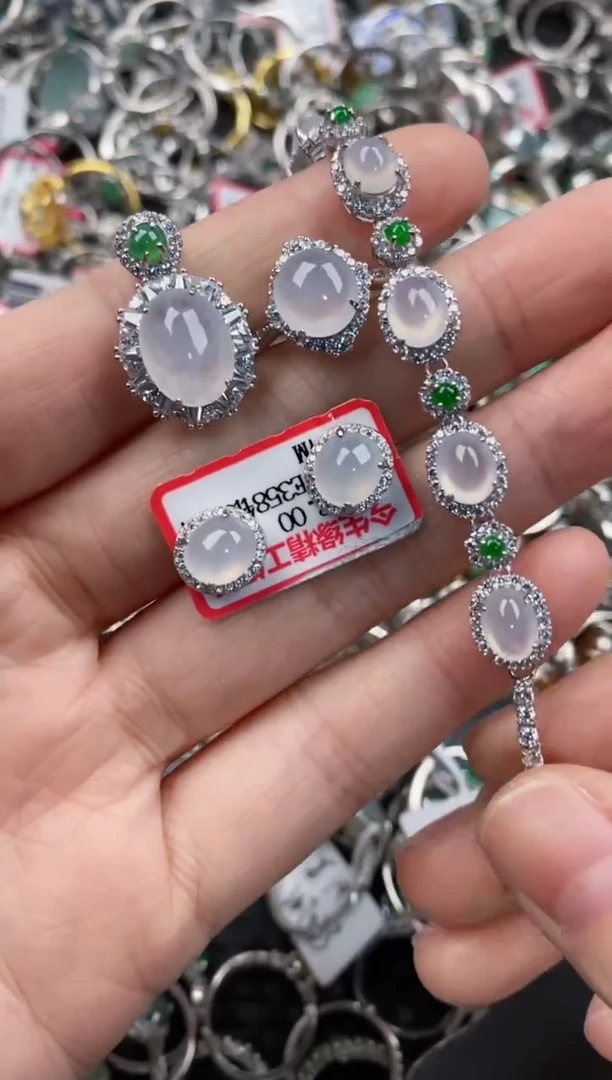 银S925镶嵌戒指翡翠999                3