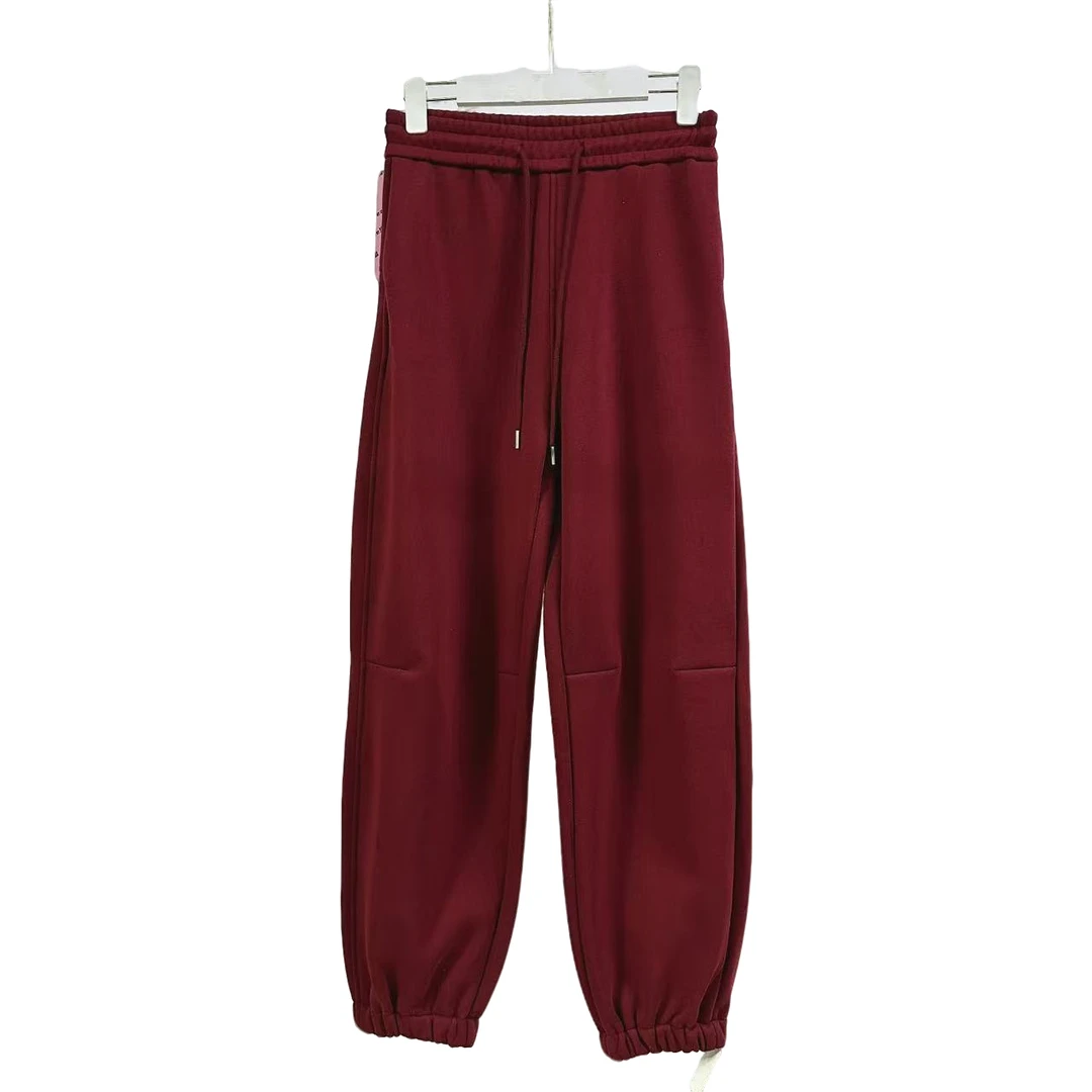 7748-热zhe（安可拉红）内超柔绒运动卫裤