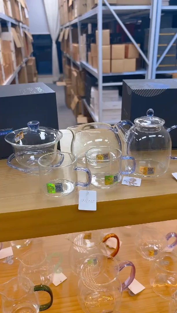 禾器-淡然茶海-浅紫色+禾器禅语浅紫+禾器清禾杯2个+宴辰壶浅紫