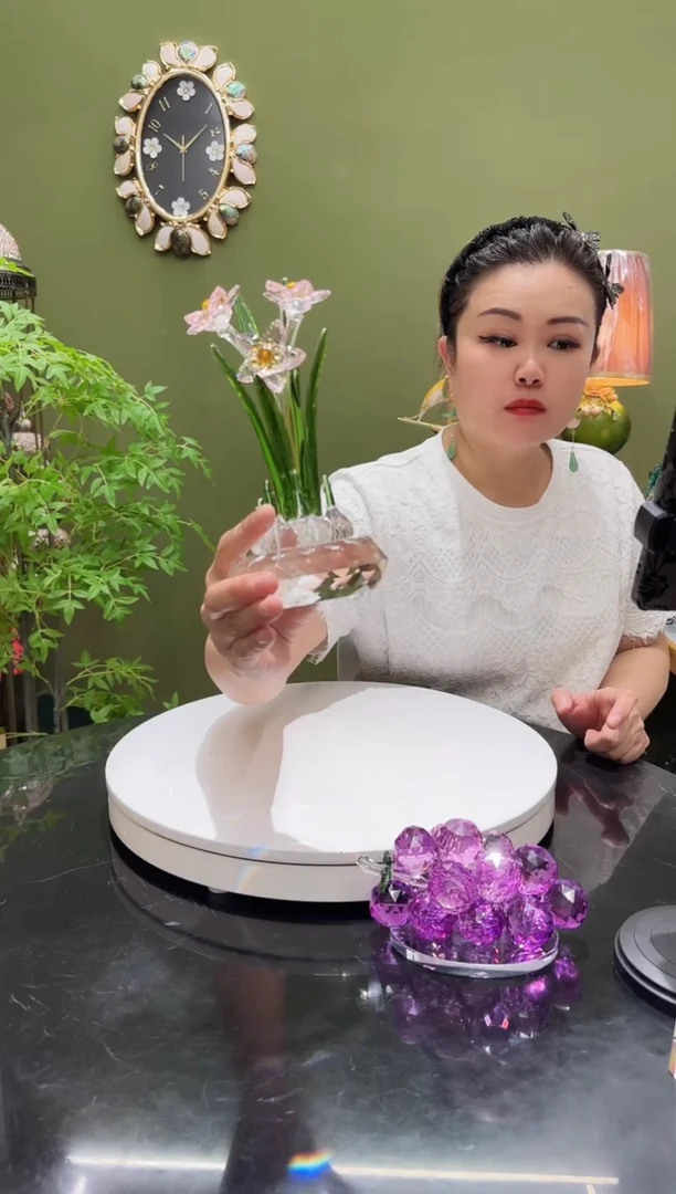 人造水晶粉色水仙花