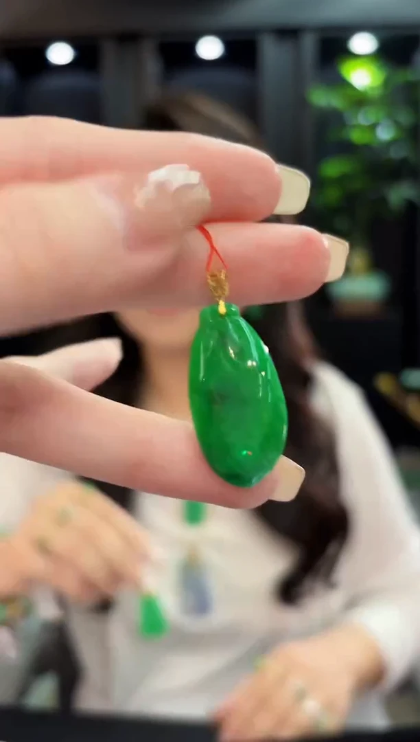 吊坠(不含链)18K金镶嵌翡翠 缅料A货/支持复检/一件