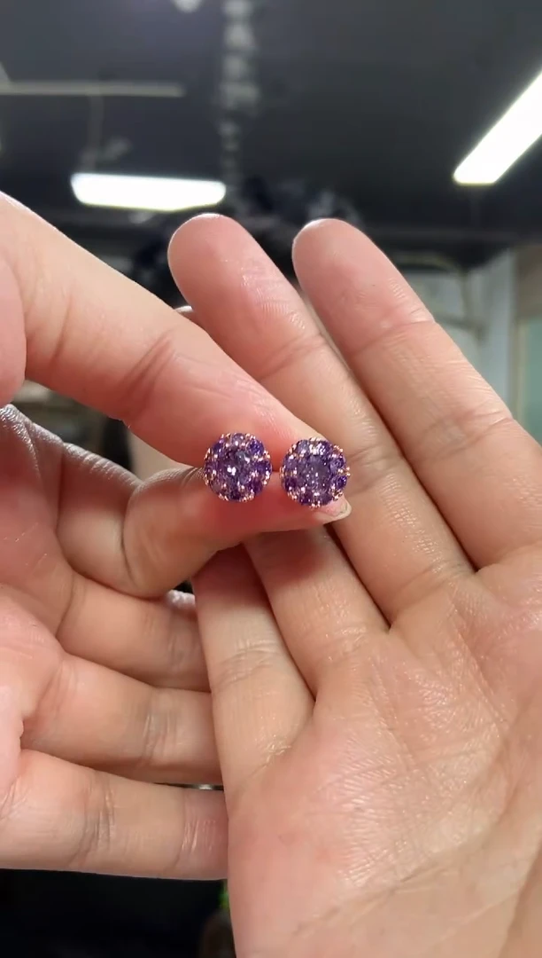 【闪购商品】水晶耳饰未镶嵌多样性发其一颜色微差