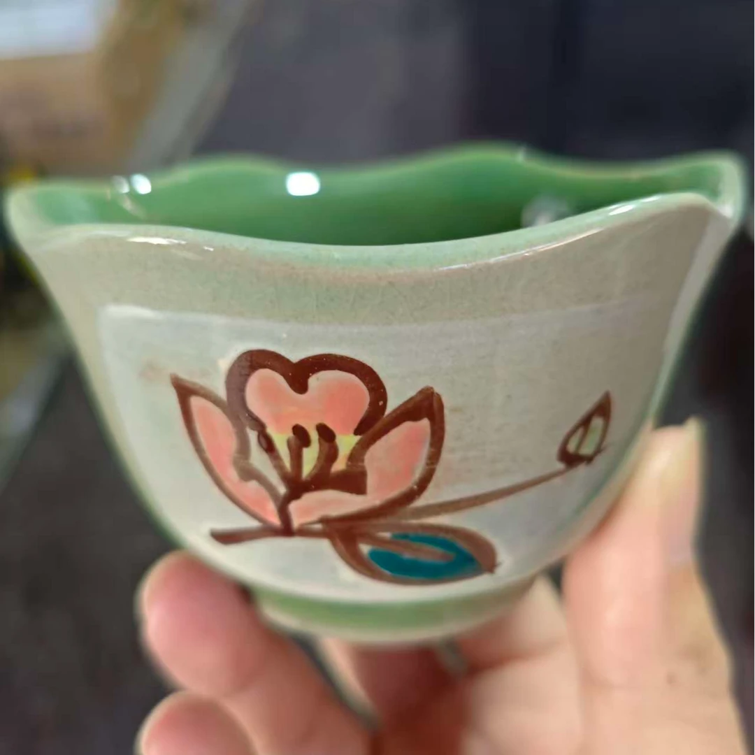 国营老瓷，微瑕介意勿拍，莲花杯一只