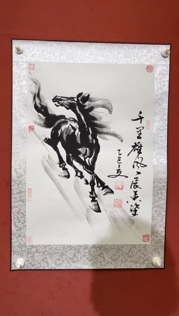 国画老师现场创作  2
