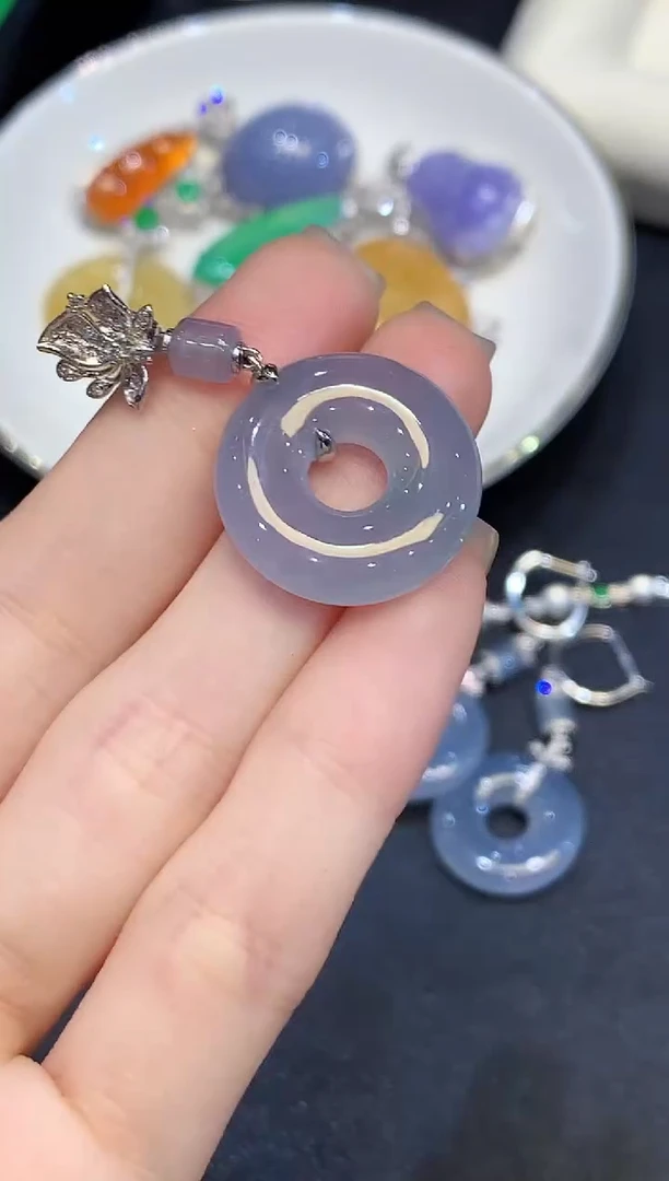 吊坠(不含链)18K金镶嵌翡翠WZJ