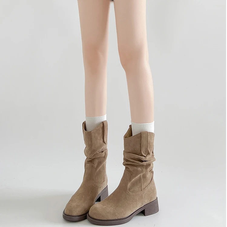 CBMT时装靴英伦风秋冬短靴秋季单靴春秋厚底圆头瘦瘦靴复古百搭