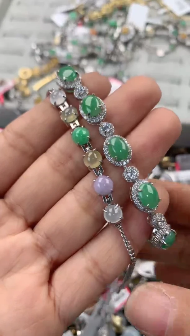 银S925镶嵌戒指翡翠555              1