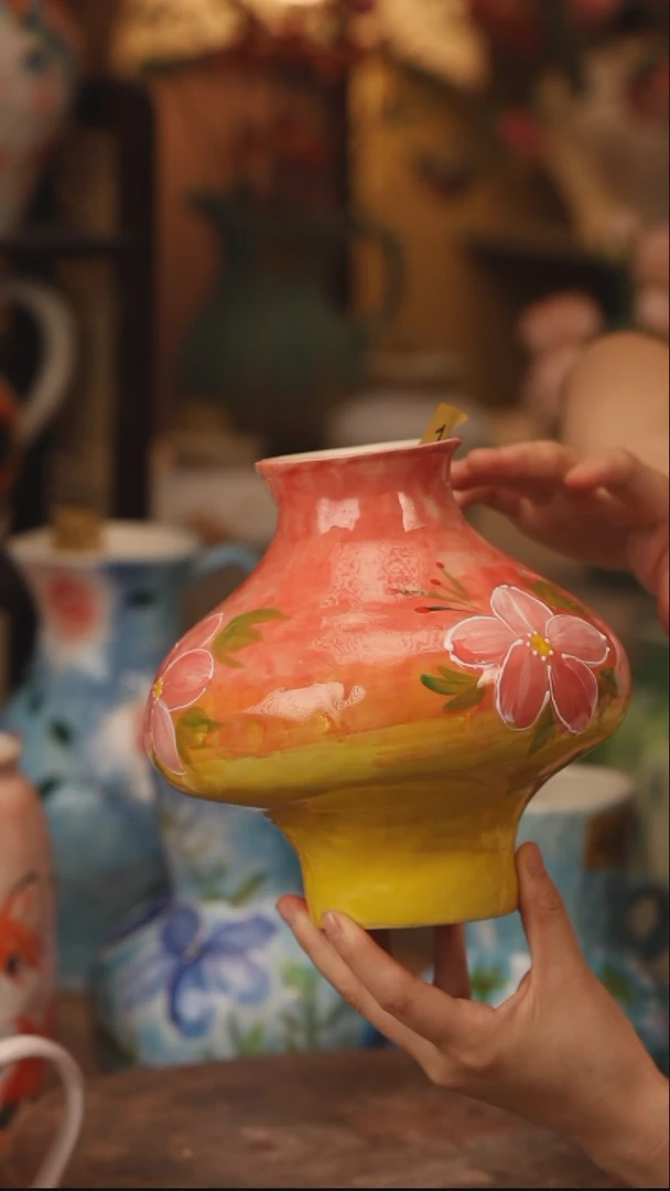 陶瓷141景德镇设计师手作花器摆件侘寂风