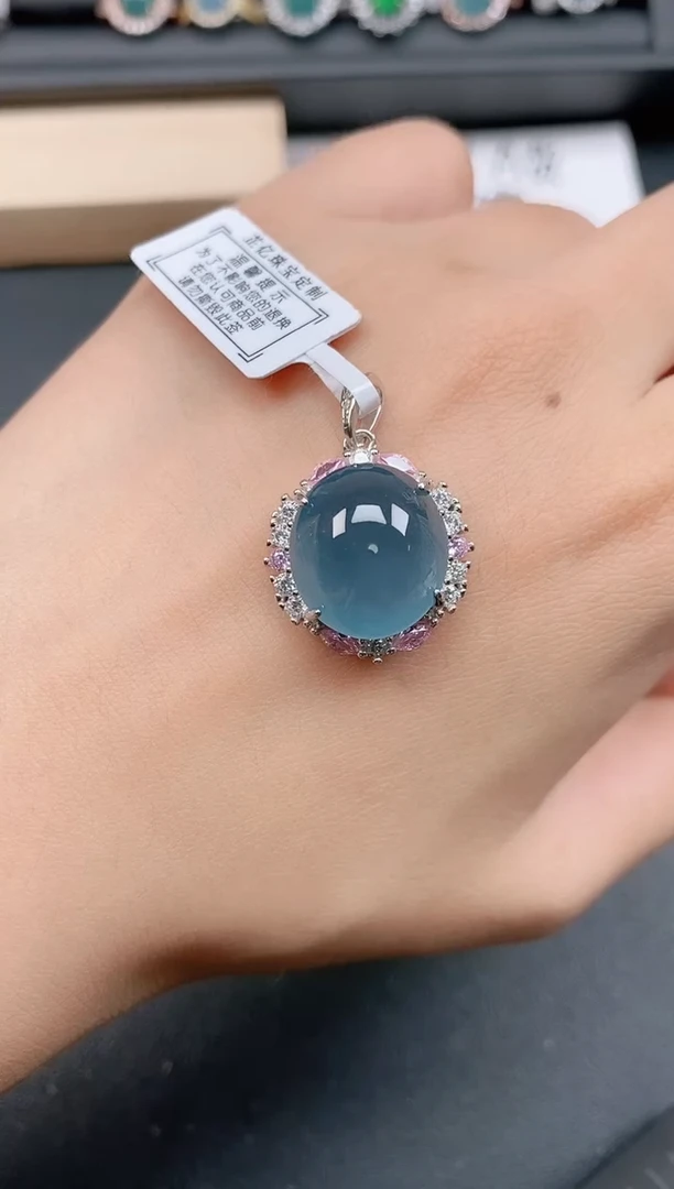 银S925镶嵌戒指翡翠111