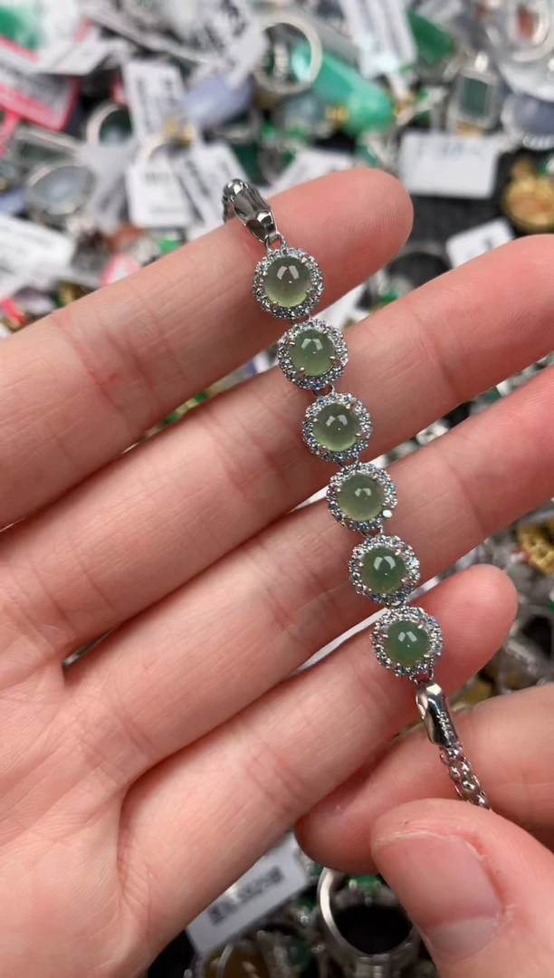 银S925镶嵌戒指翡翠111--6