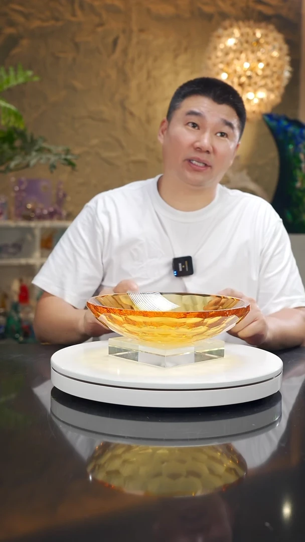 摆件福利琥珀切面果盘
