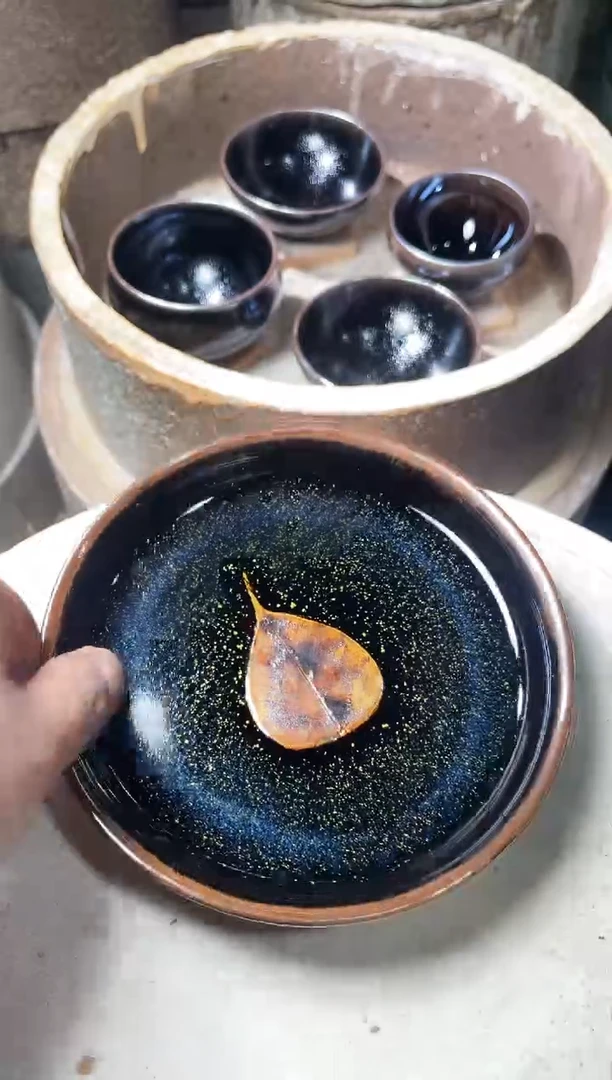 茶盏314微瑕 叶紫建盏叶紫建盏