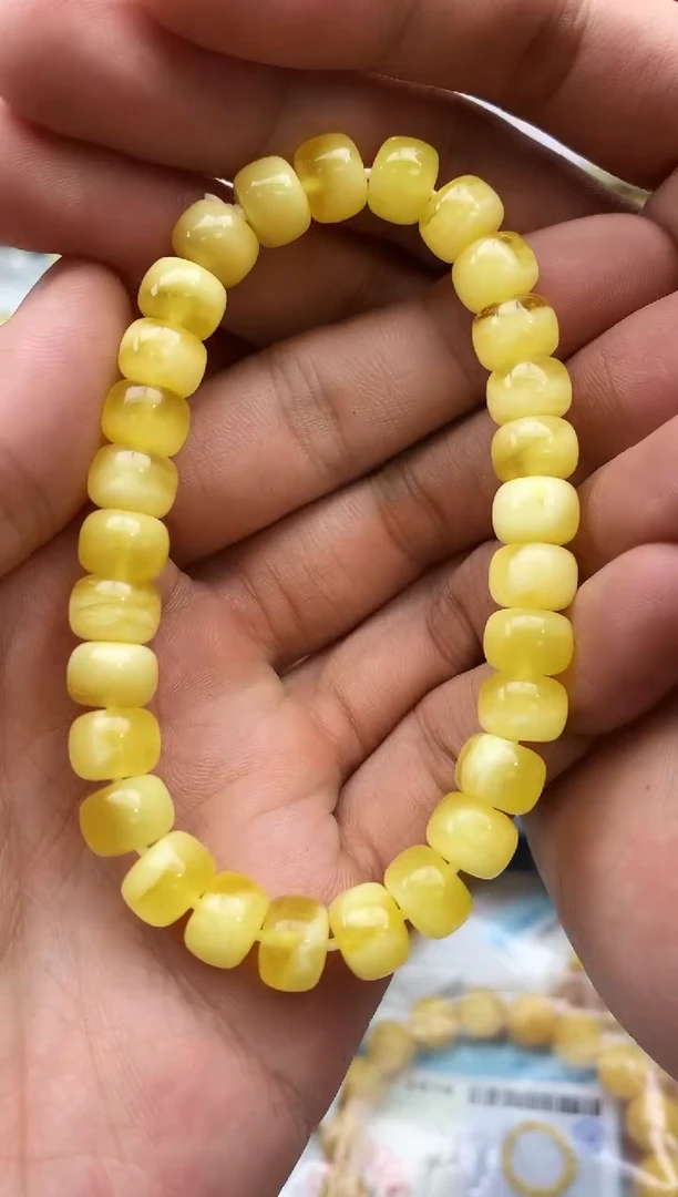 裸石蜜蜡未镶嵌手串卡9