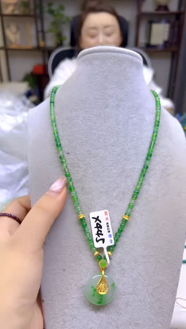 翡翠未镶嵌项链DIY款X445