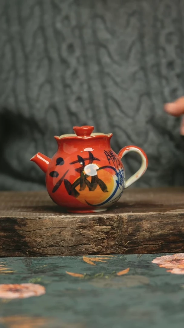 【闪购商品】瓷片釉下彩手工手绘同款陶器