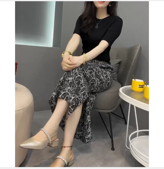 2025夏季新款网红同款洋气韩版潮流设计感上衣裙子两件套宝-ID