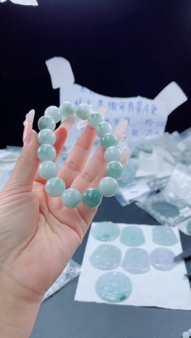 未镶嵌定制翡翠珠串