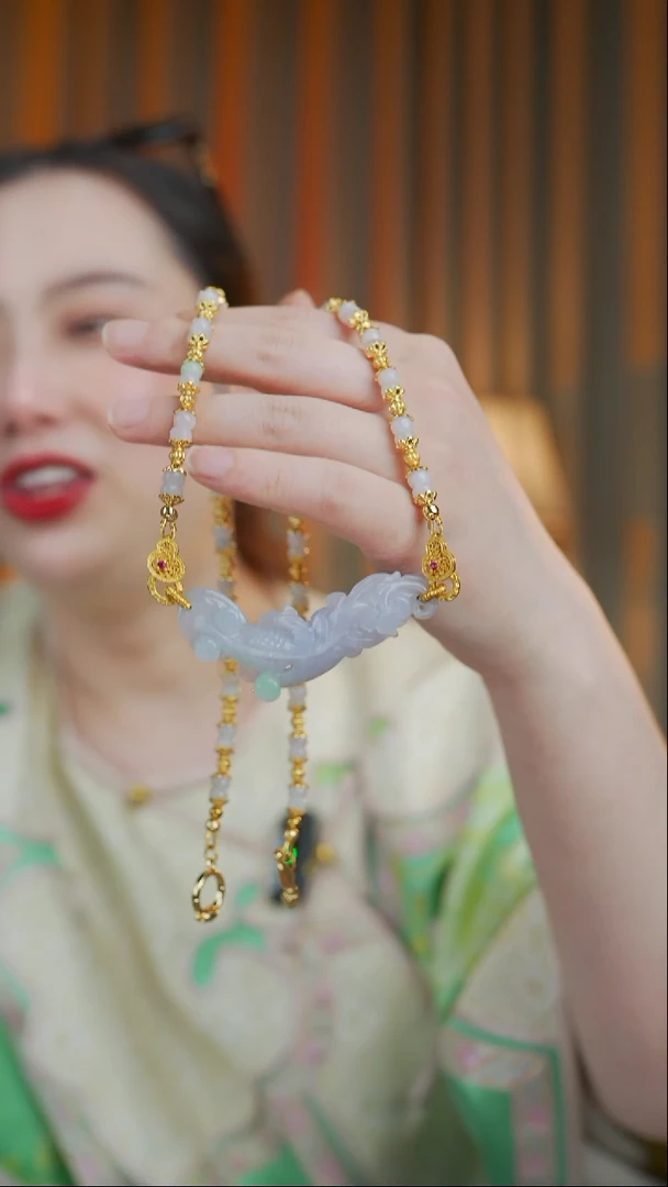 翡翠未镶嵌颈饰翡翠项链