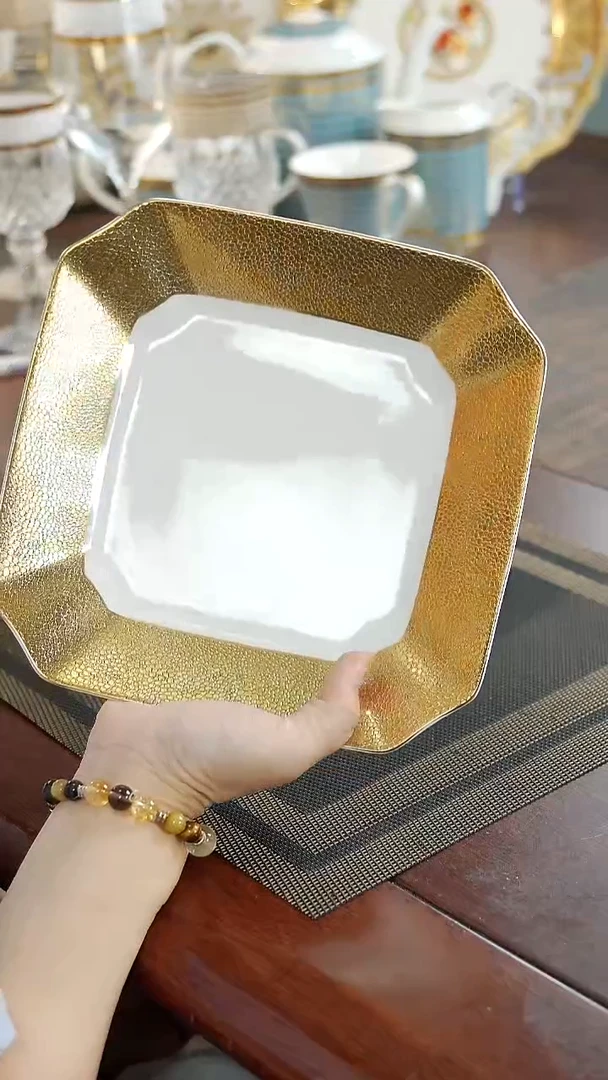 瓷片8英寸方形菜盘  福利价