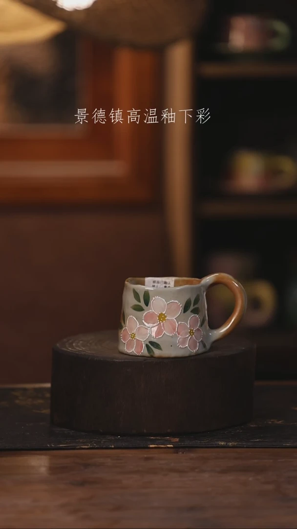 陶瓷景德镇高温釉下手绘陶瓷064