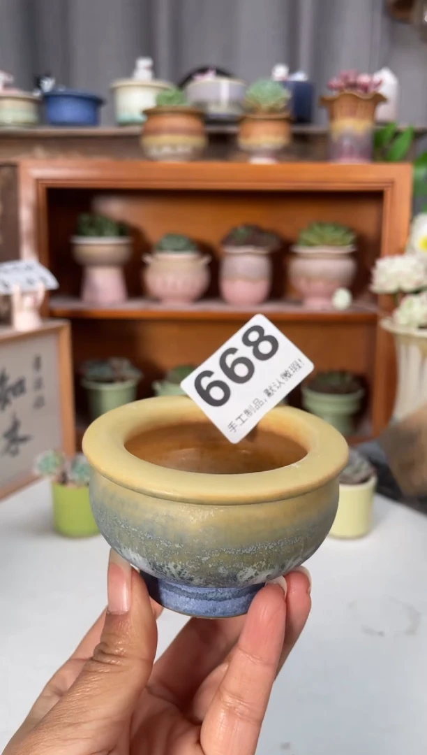 瓷片668知木小芳花盆