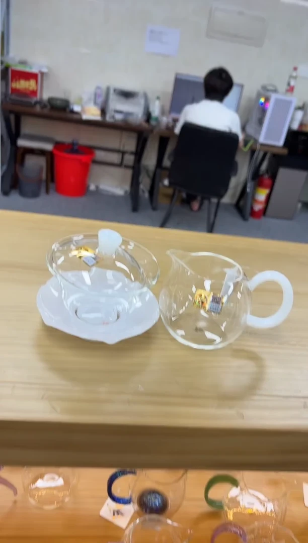 禾器畅然白玉+禾器荷叶盖碗白玉