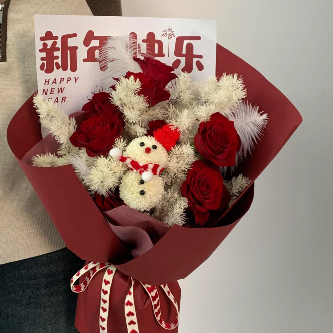 【全国同城配送】跨年元旦腊梅鲜花花束速递同城花店配送