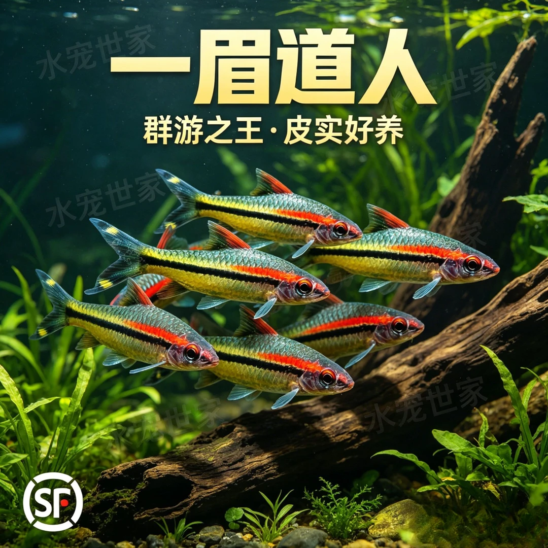 【直播活动】一眉道人热带观赏鱼群游活体草缸淡水养殖活体鱼