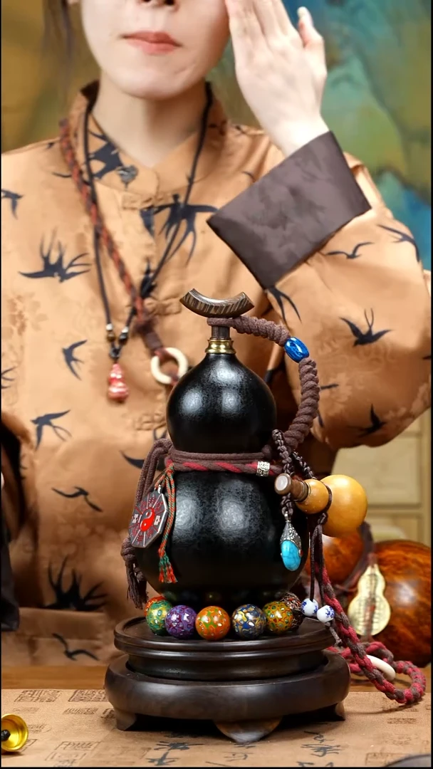 XJ104藏绳款酒葫芦不包手串（现货现发）+原色小手捏