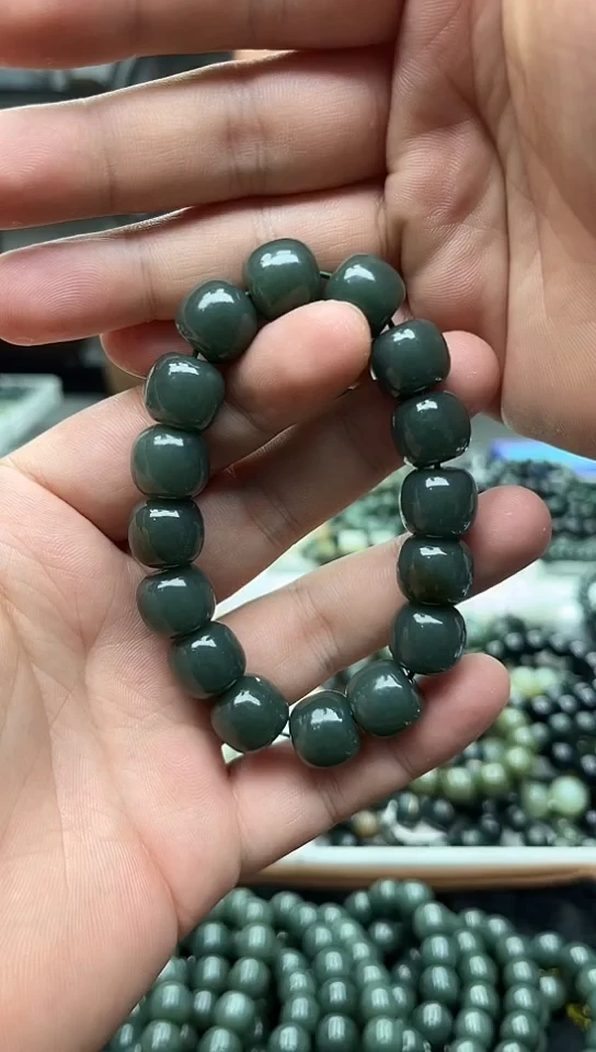 手串未镶嵌和田玉纯天然新疆且末蓝14