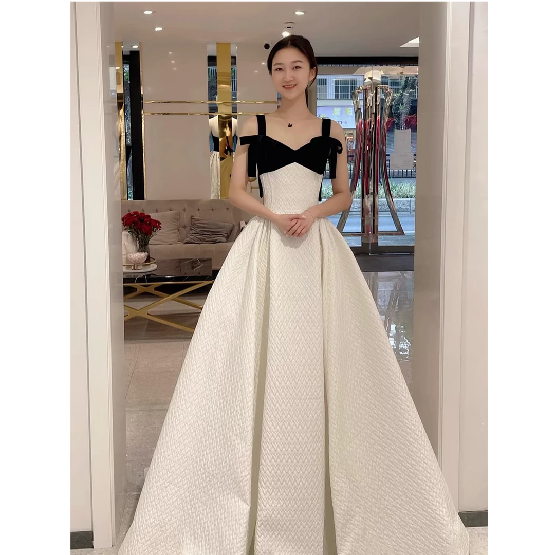 【蓓芙莉】吊带高端简约设计新款敬酒服新娘蓬蓬裙年会宴会晚礼服
