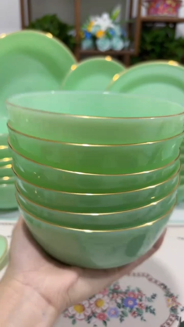 瓷  5.5英寸玉瓷碗6个口径13.8厘米