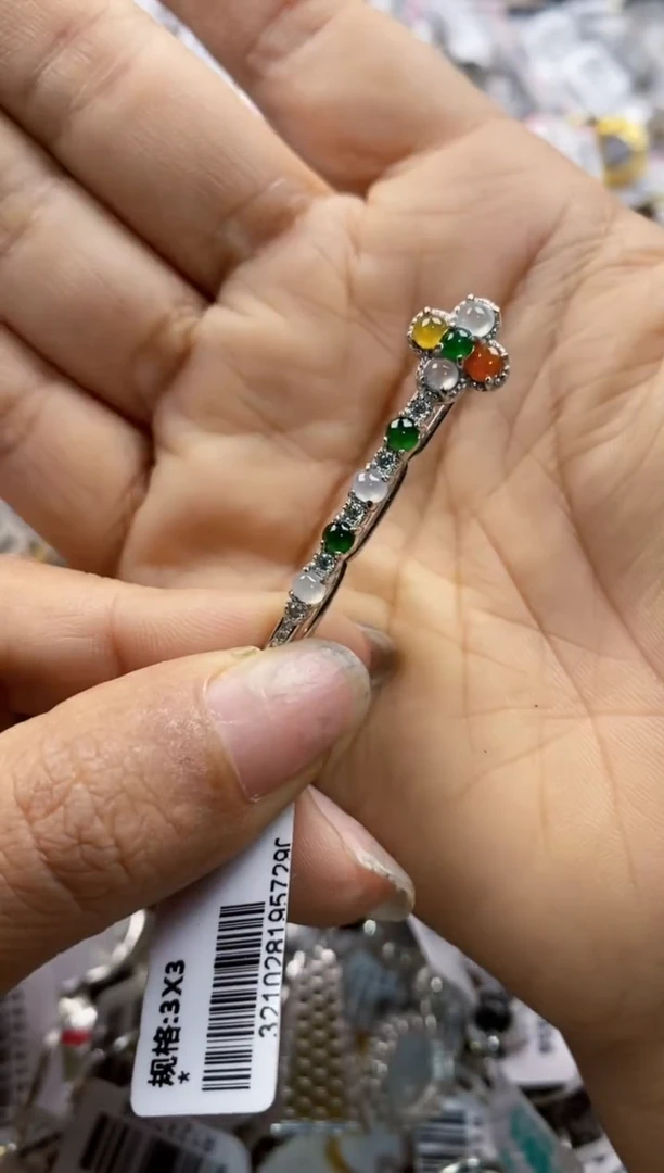 银S925镶嵌戒指翡翠121212------3