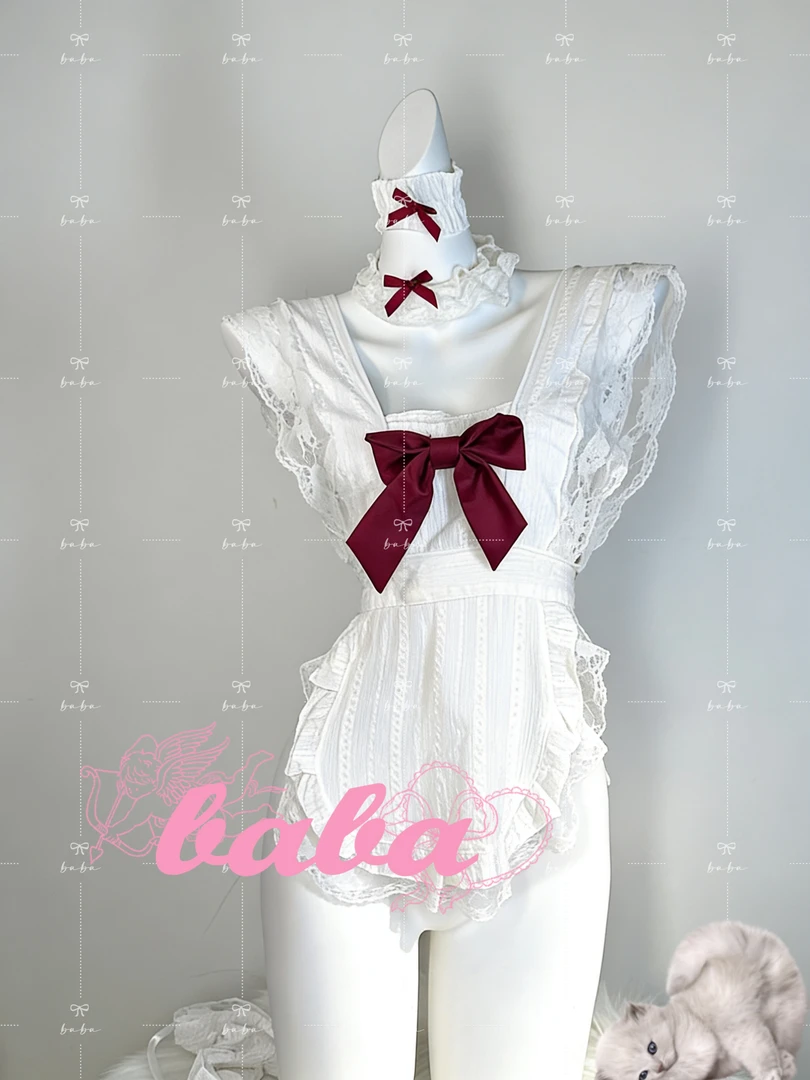 baba洛丽塔外搭小围裙蕾丝蝴蝶结可爱纯欲软妹外搭